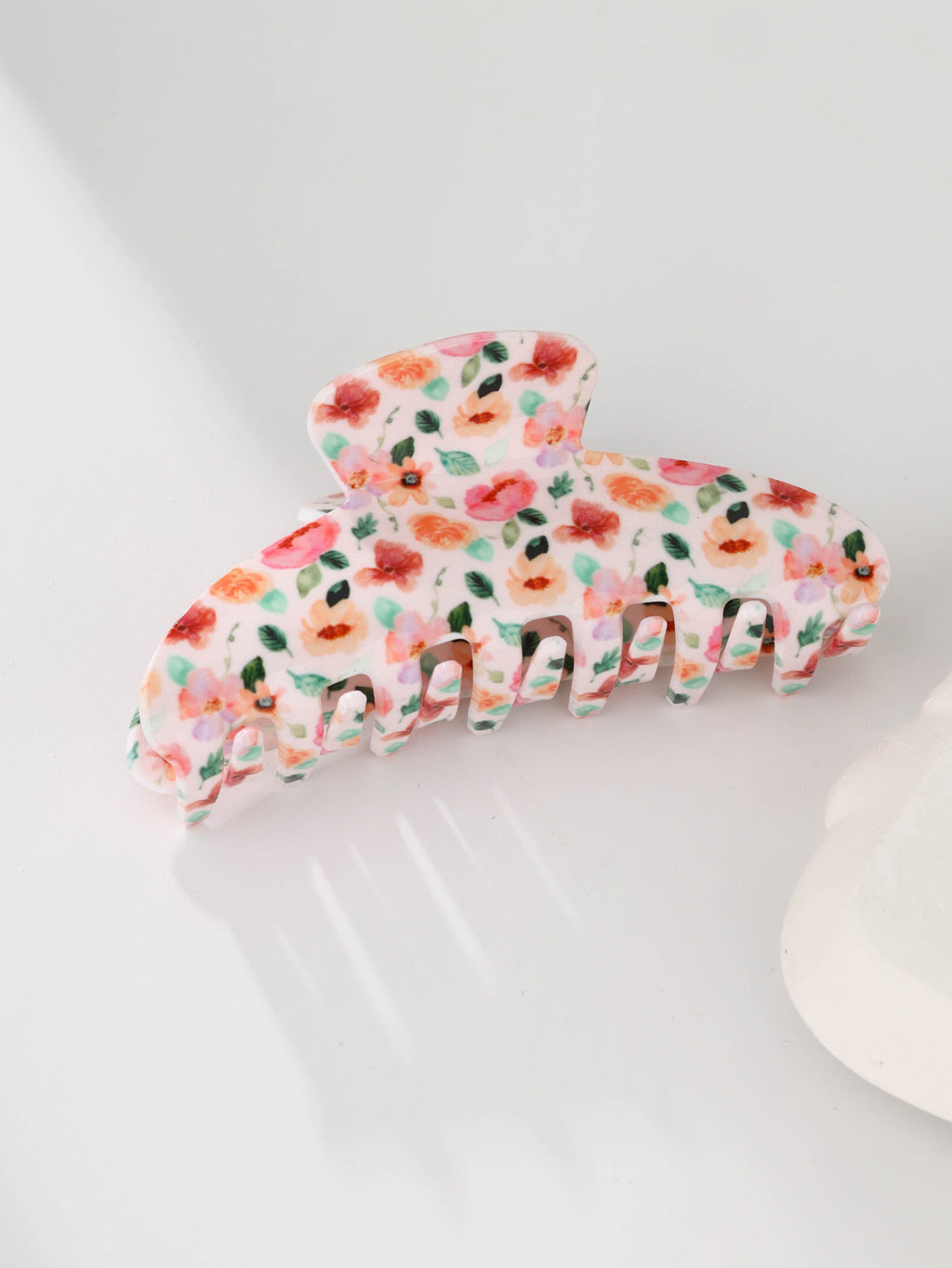 Confetti Petal Print Hair Claw Clip - Pink - 2