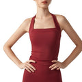 Padded Halter Square Neck Fitted Yoga Tank