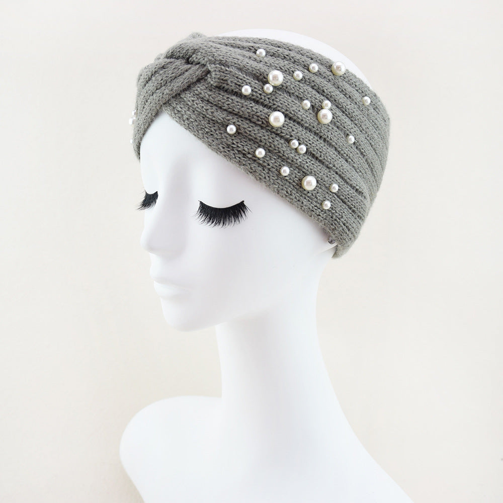Pearl Embellished Twist Knot Knit Headband - view 10