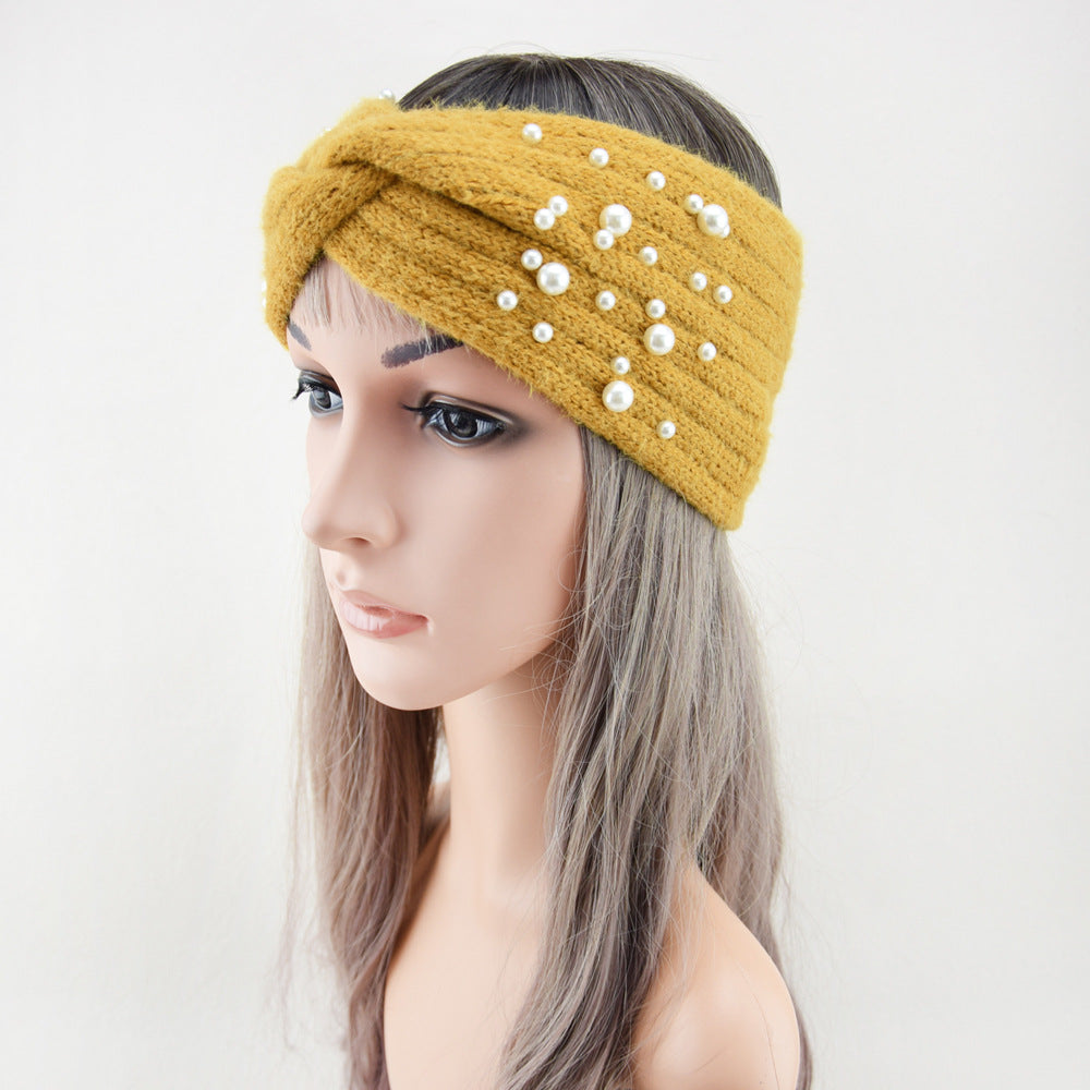Pearl Embellished Twist Knot Knit Headband - view 6