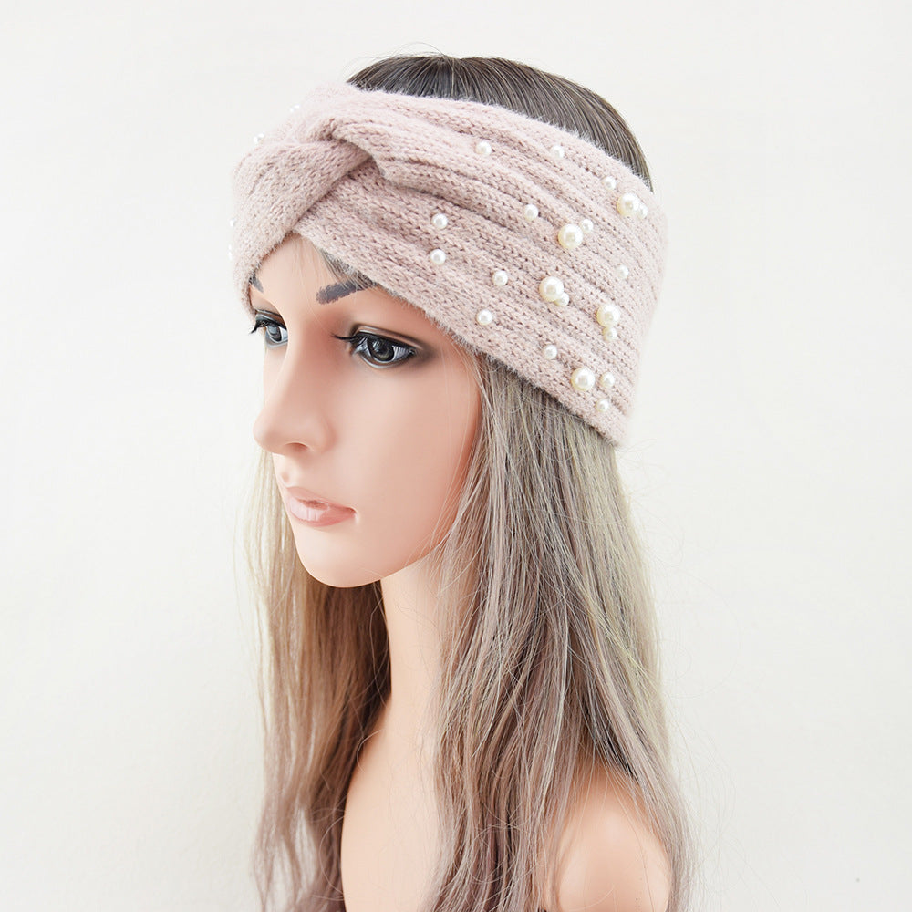 Pearl Embellished Twist Knot Knit Headband - view 7