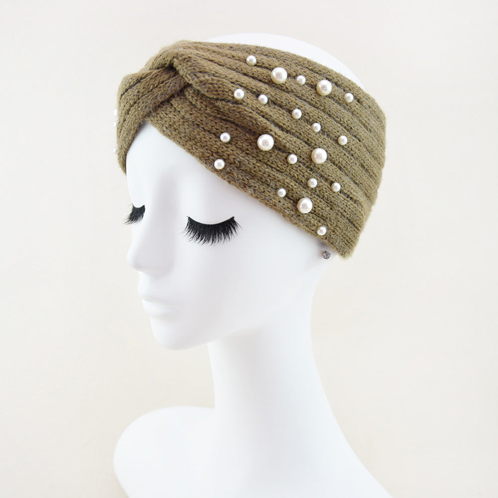 Pearl Embellished Twist Knot Knit Headband - view 9