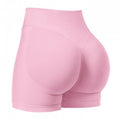 Seamless Scrunch Butt High Waist Workout Shorts - Pink