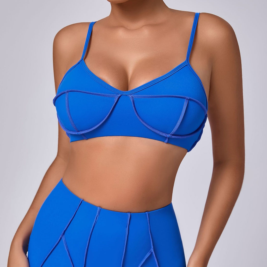 Contour Seam Padded Medium Support Yoga Sports Bra