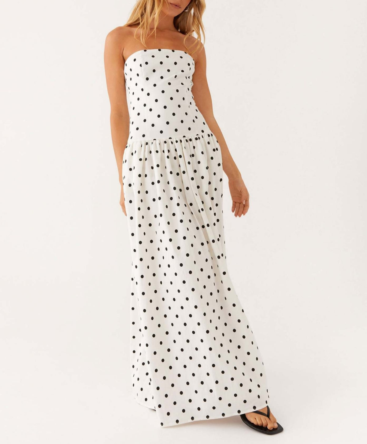Strapless Drop Waist Maxi Dress - view 1