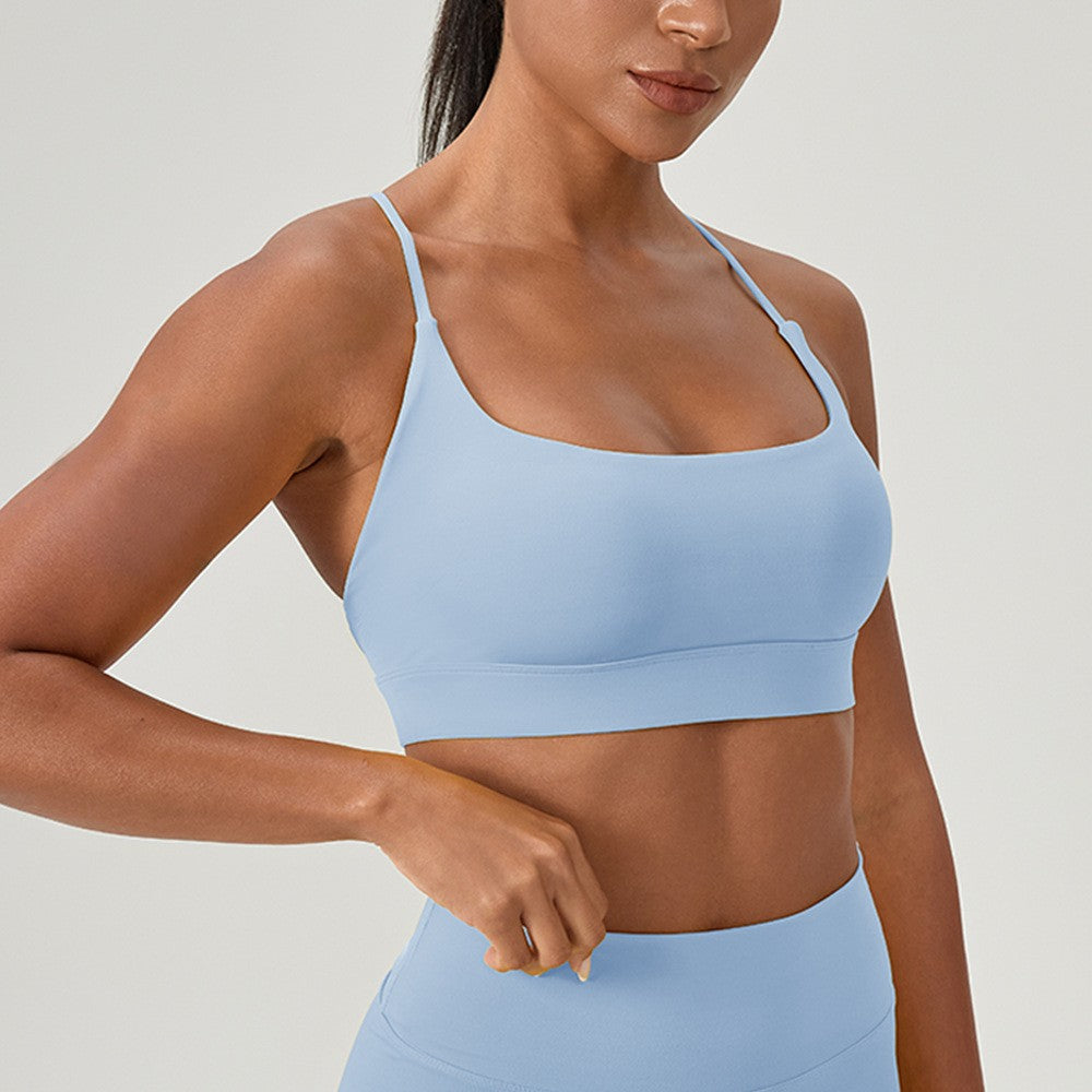 Buttery Soft Strappy Cross Back Workout Sports Bra