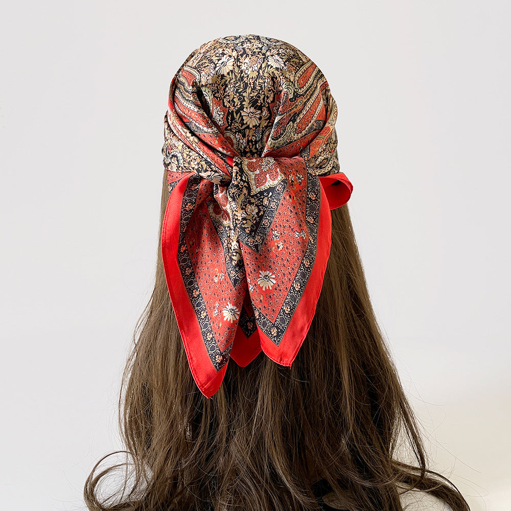 Paisley Print Square Head Scarf - Color_16
