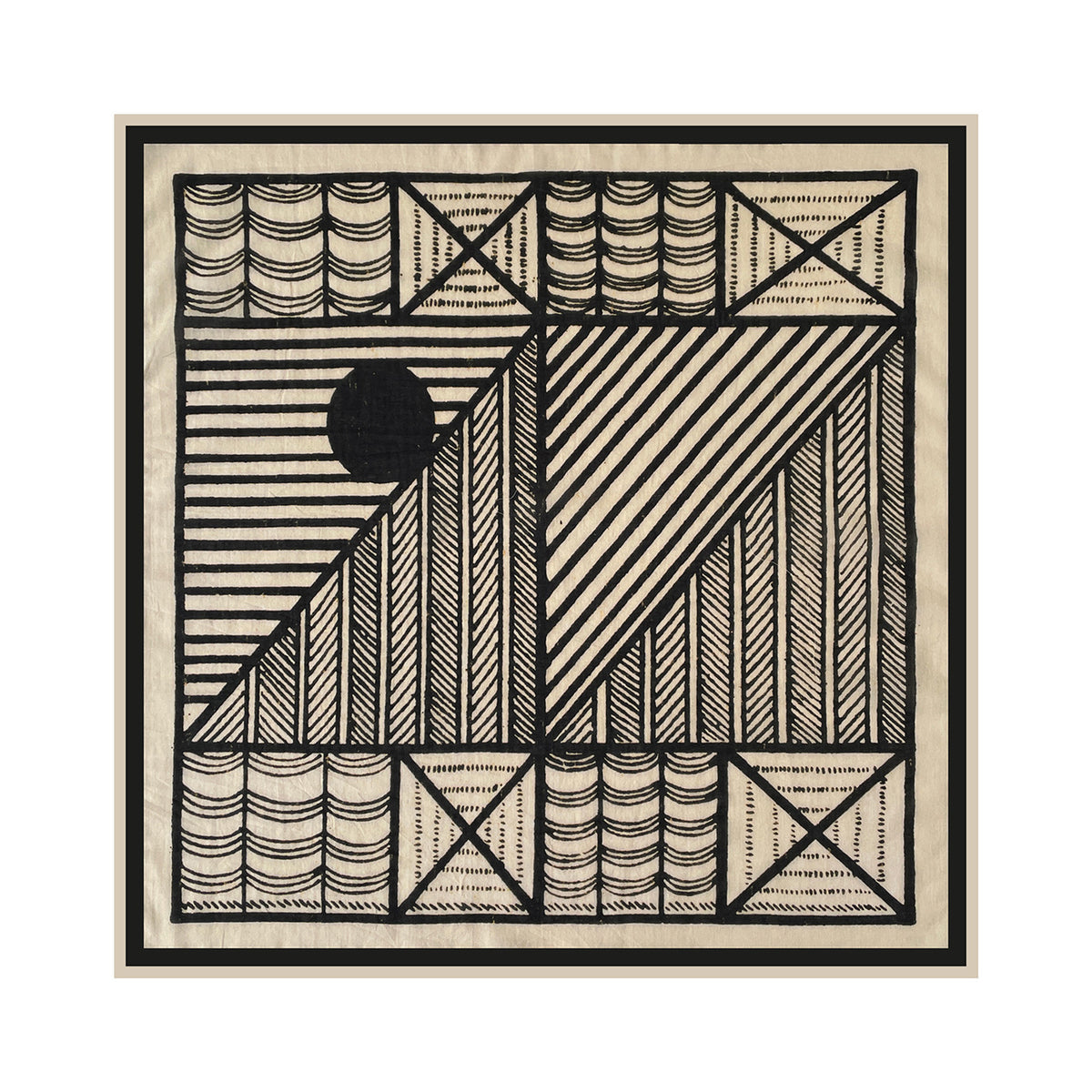 Geometric Patchwork Print Cotton Bandana - NO-2