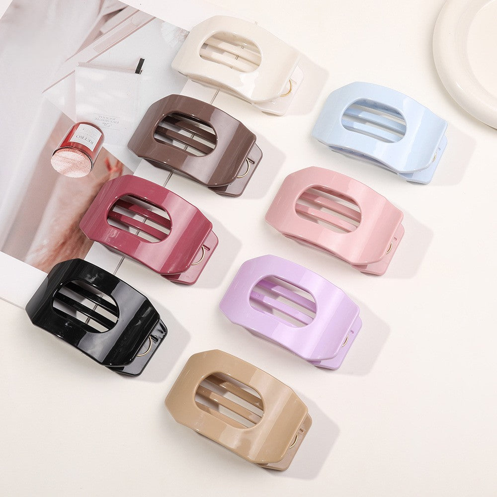 Minimal Rounded Square Cutout Hair Claw Clip - view 1