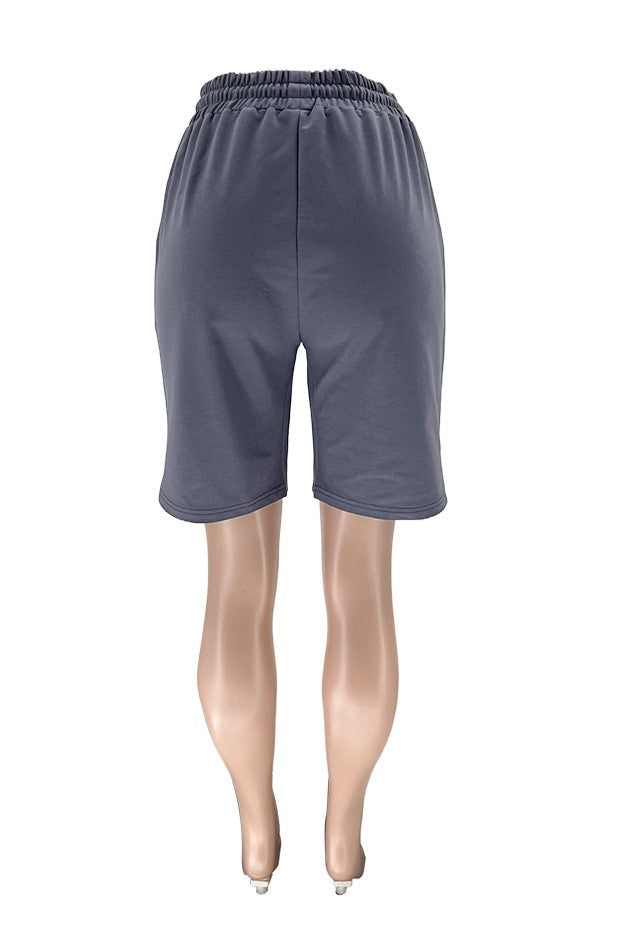Oversized Tee And Longline Shorts Lounge Set - Blue - 10