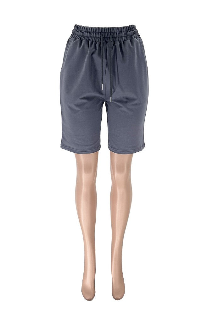 Oversized Tee And Longline Shorts Lounge Set - Blue - 8
