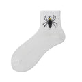 Halloween Novelty Quarter Socks with Spooky Motif - Spider