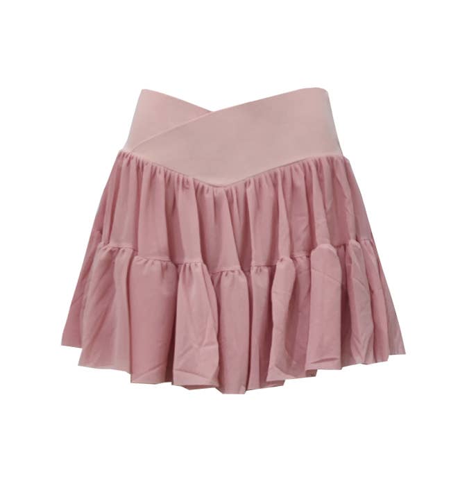 Ruffled Tennis Skort With Side Phone Pockets