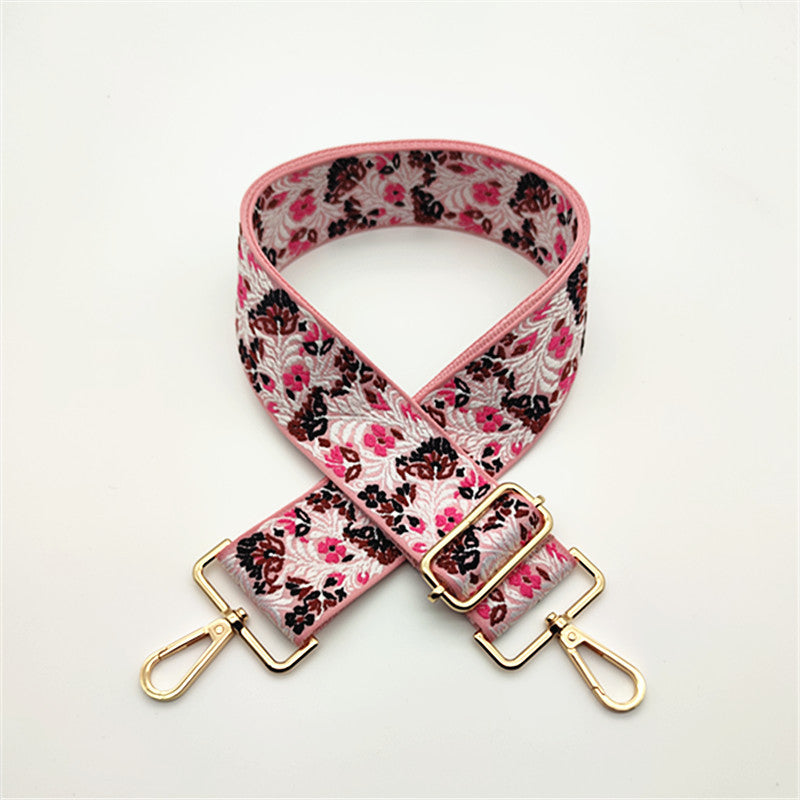 Boho Floral Woven Adjustable Bag Strap - Flower_P
