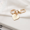 Shell And Pearl Heart Charm Keychain - PearlLove