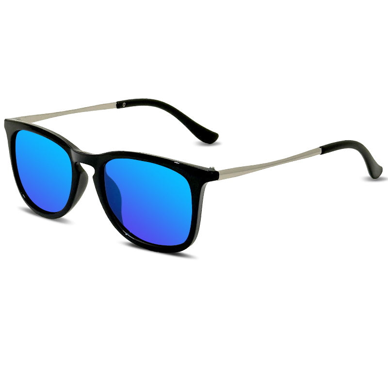 Metal Temple Polarized Square Sunglasses - C2