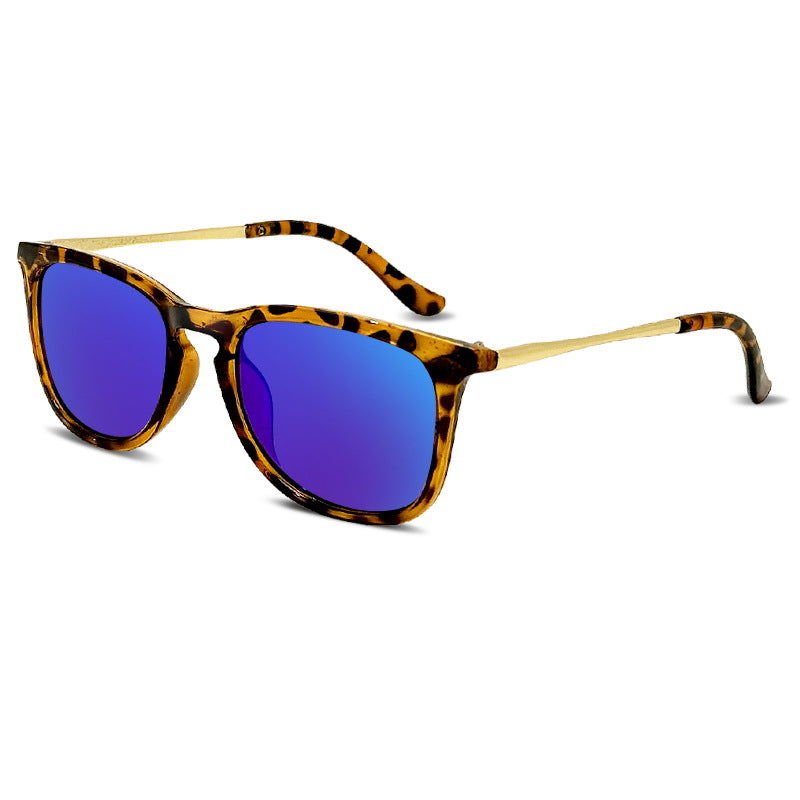 Metal Temple Polarized Square Sunglasses - C5