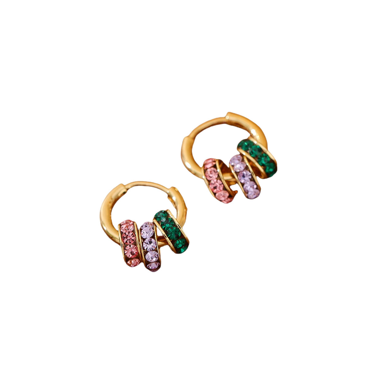 Vintage Zircon Rondelle Necklace and Earrings
