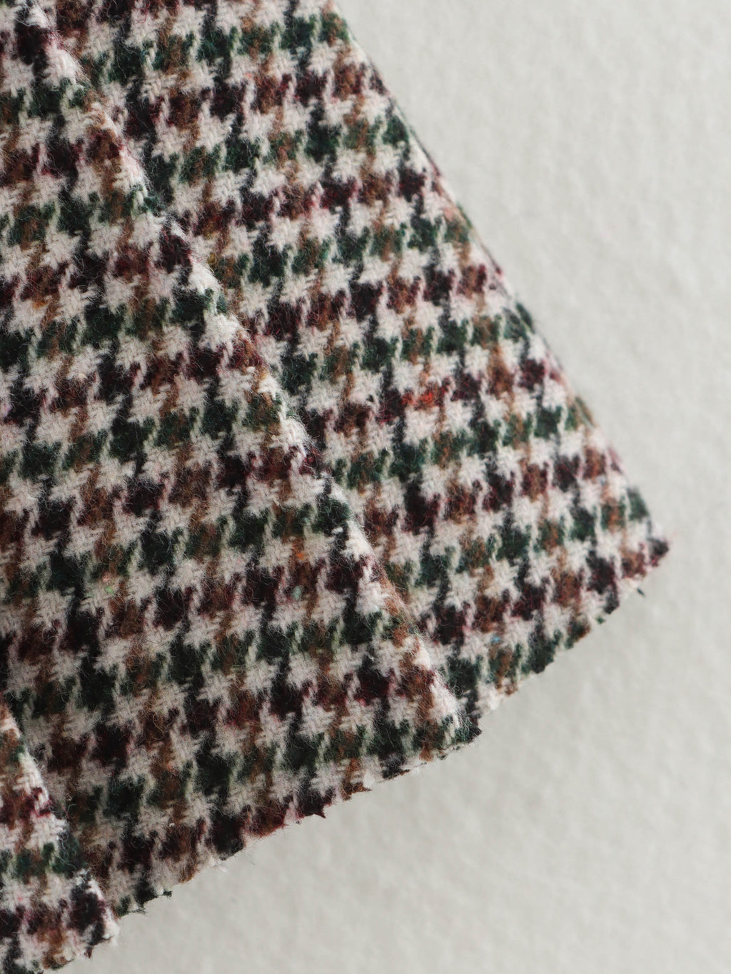 Houndstooth Pleated Mini Skirt - Brown - 5