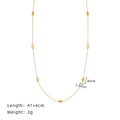 Diamond Station Chain Necklace - Gold