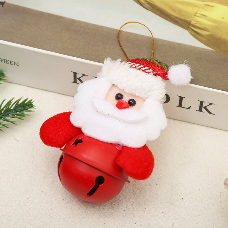 Plush Character Jingle Bell Christmas Tree Ornament - SantaClaus