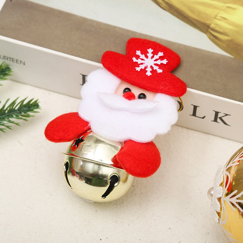 Plush Character Jingle Bell Christmas Tree Ornament - SantaClaus_01