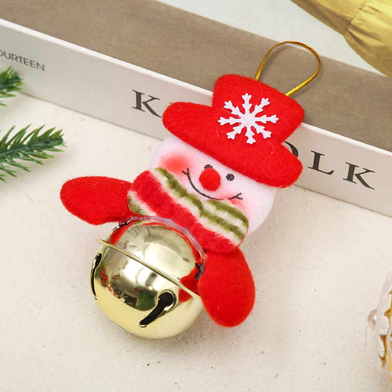 Plush Character Jingle Bell Christmas Tree Ornament - Snowman_01