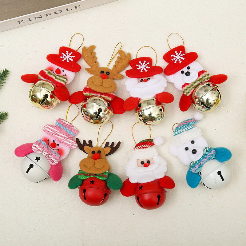 Plush Character Jingle Bell Christmas Tree Ornament
