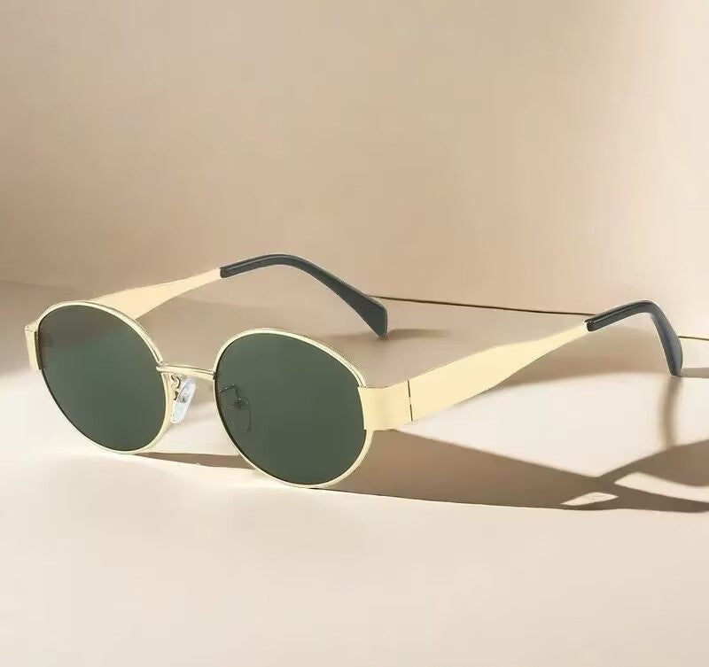Oval Sunglasses With Flat Metal Temple Arms - Color_06