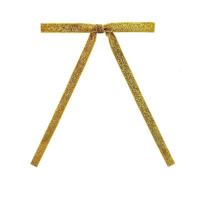 Sparkle Velvet Bow Christmas Ornaments, 30 Pack - Gold