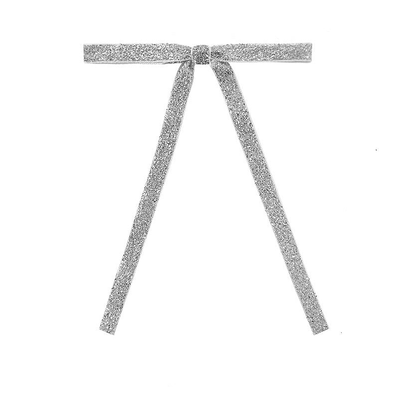 Sparkle Velvet Bow Christmas Ornaments, 30 Pack - Silver