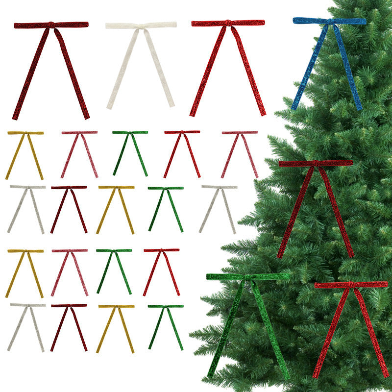 Sparkle Velvet Bow Christmas Ornaments, 30 Pack - view 1