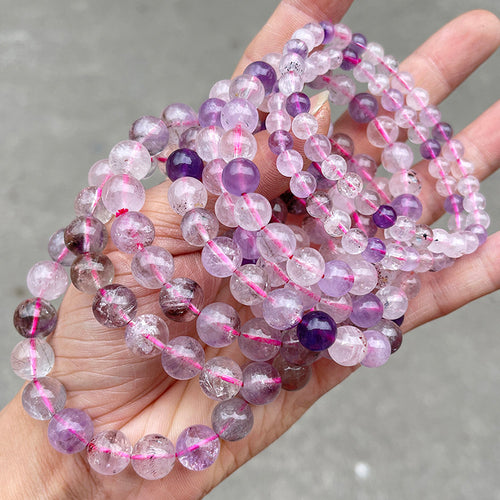 Amethyst And Quartz Bead Bracelet - Superseven