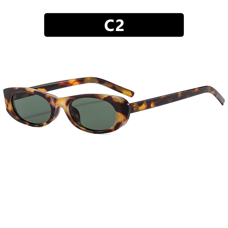 Narrow Oval Lens Nineties Sunglasses - Color_2 - 1