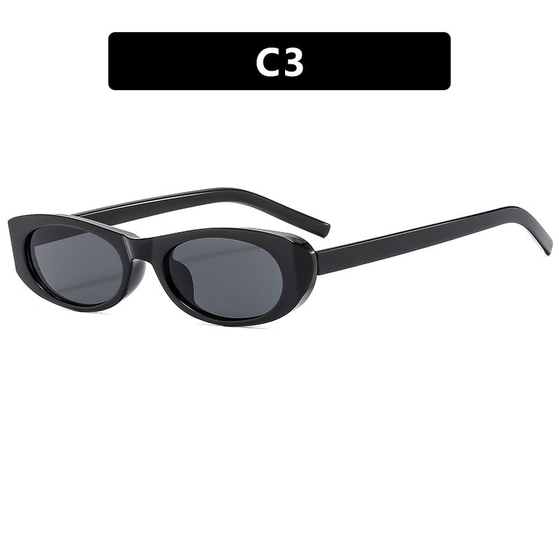 Narrow Oval Lens Nineties Sunglasses - Color_3