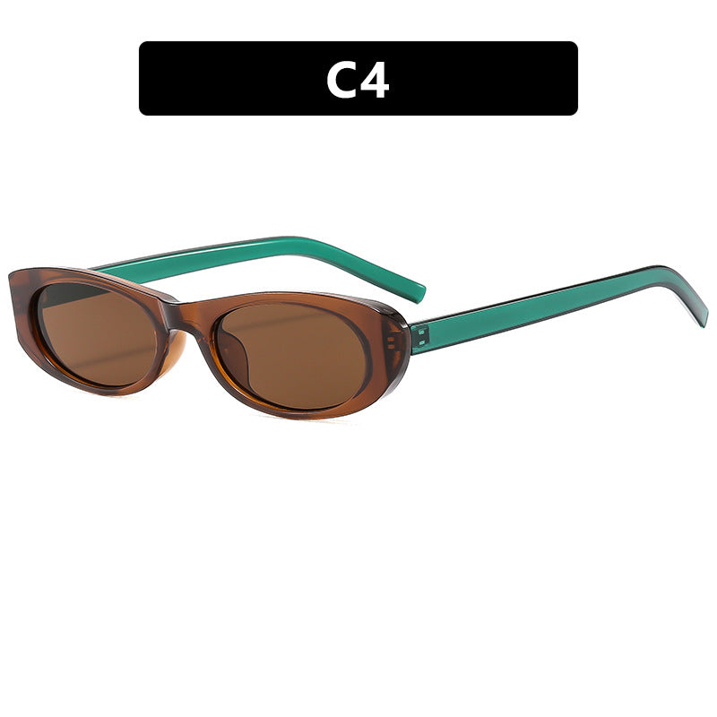 Narrow Oval Lens Nineties Sunglasses - Color_4