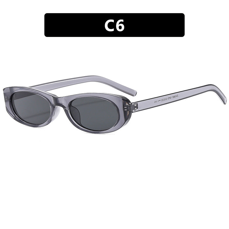 Narrow Oval Lens Nineties Sunglasses - Color_6