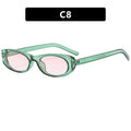 Narrow Oval Lens Nineties Sunglasses - Color_8