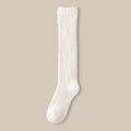 Plush Fluffy Knee High Sleep Socks - Color_01