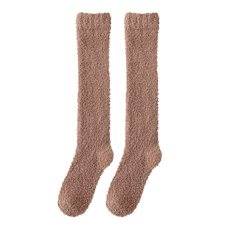 Plush Fluffy Knee High Sleep Socks - view 1