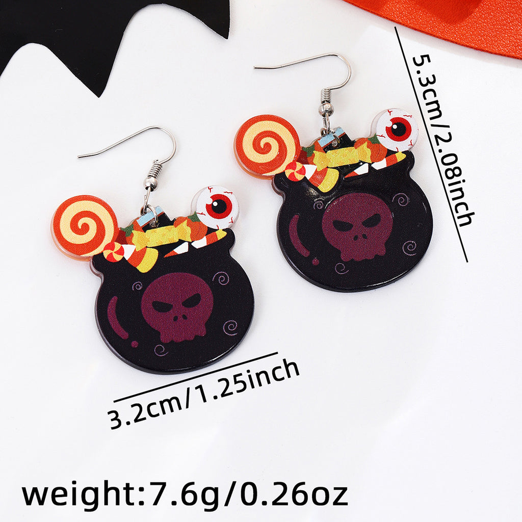 Spooky Halloween Charm Drop Earrings - NO-6 - 1