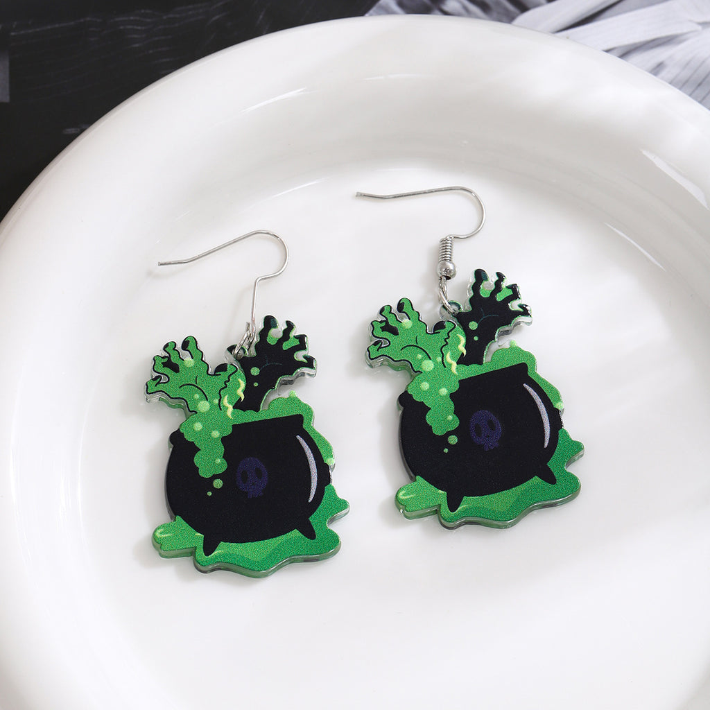 Spooky Halloween Charm Drop Earrings - NO-7