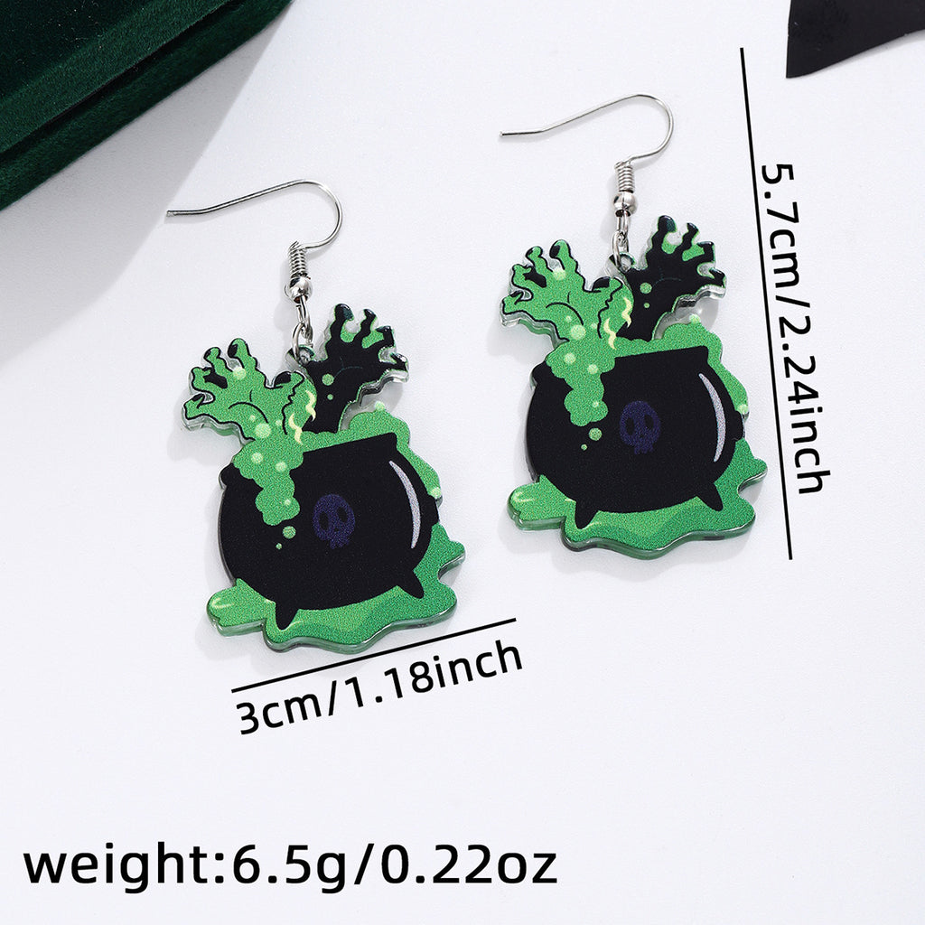 Spooky Halloween Charm Drop Earrings - NO-7 - 1