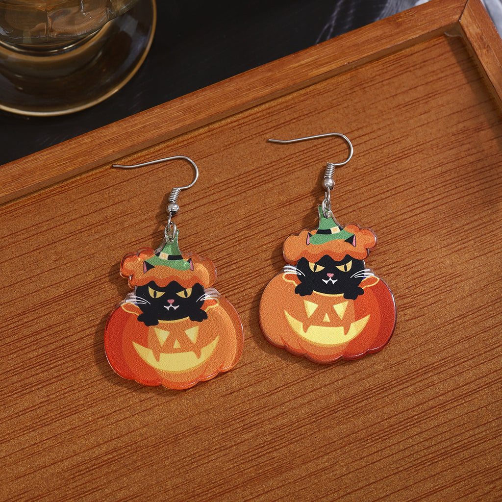 Spooky Halloween Charm Drop Earrings - NO-9
