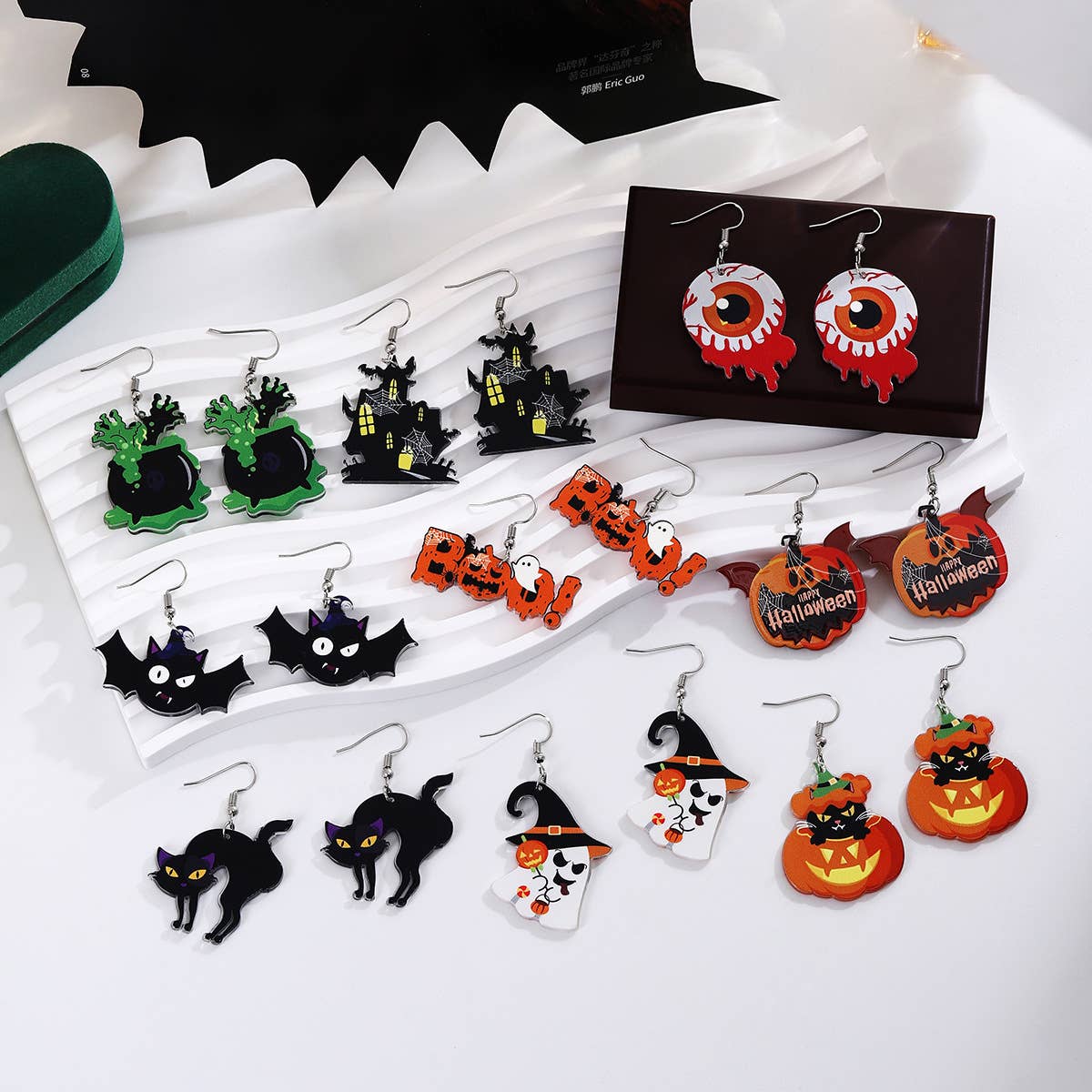Spooky Halloween Charm Drop Earrings