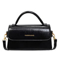 Mini Top Handle Flap Bag with Buckle Strap - Black