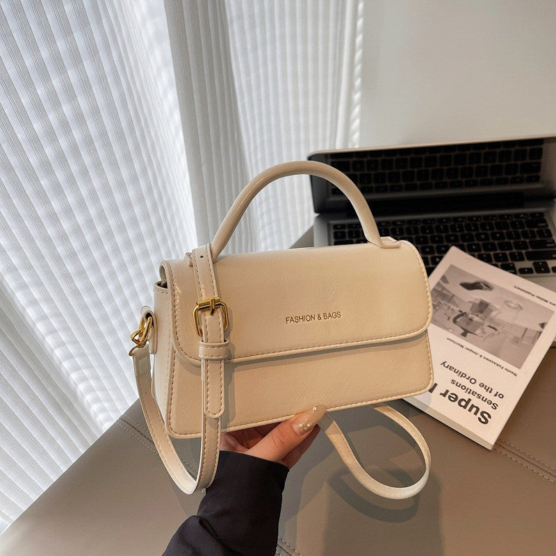 Mini Top Handle Flap Bag with Buckle Strap