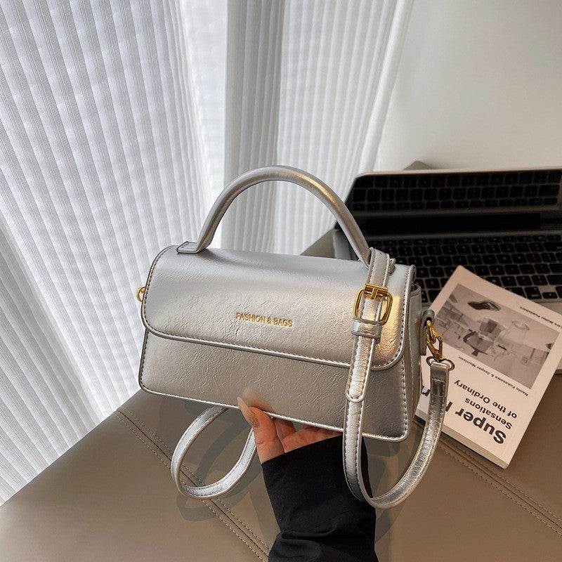 Mini Top Handle Flap Bag with Buckle Strap