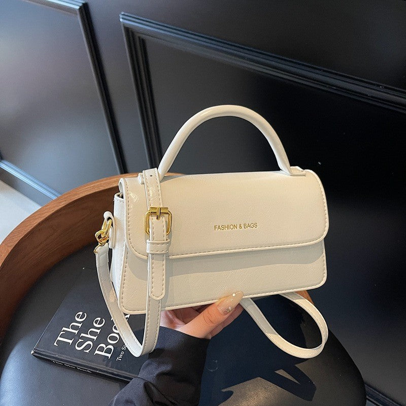 Mini Top Handle Flap Bag with Buckle Strap