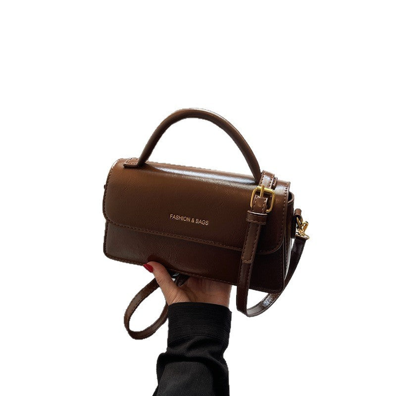 Mini Top Handle Flap Bag with Buckle Strap